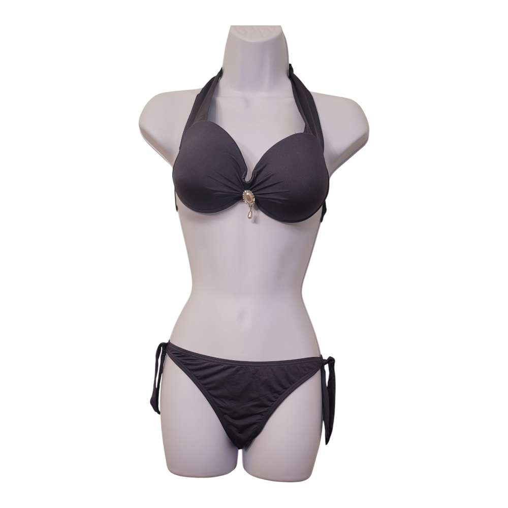 Elegant Black Halter Bikini